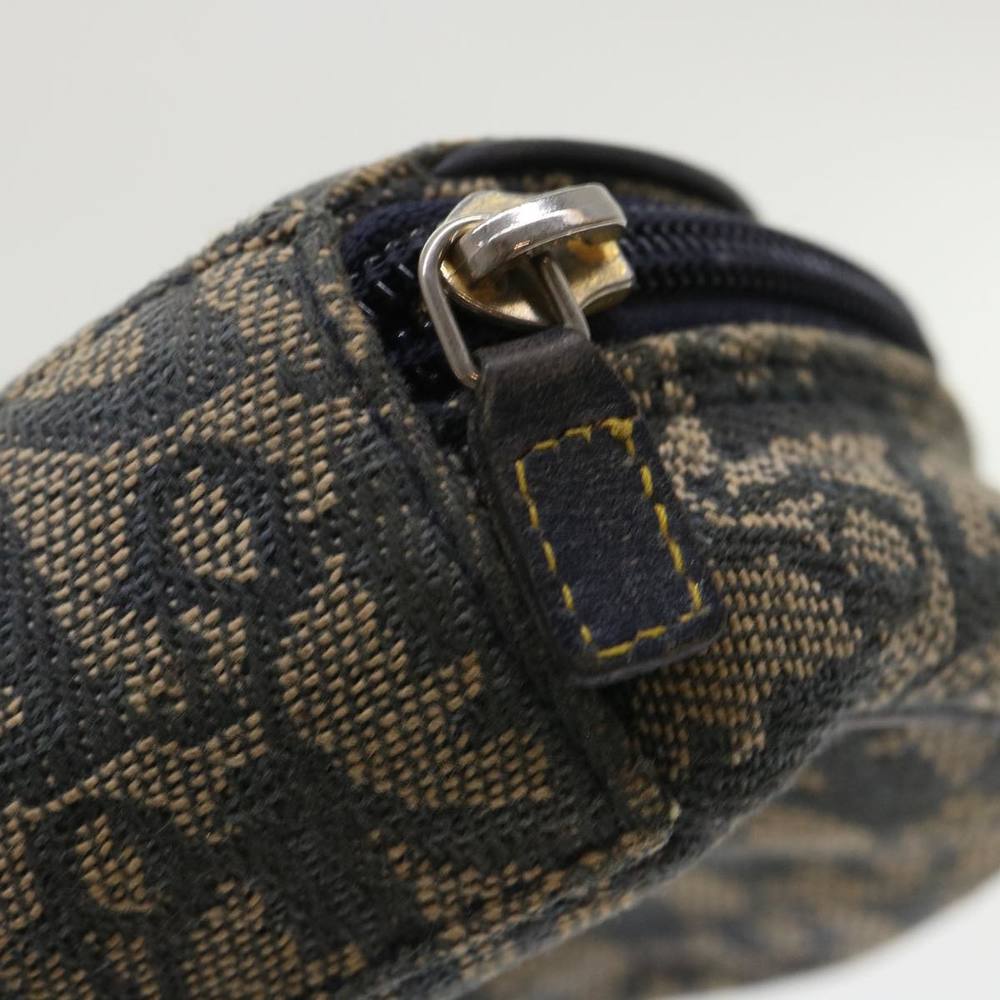 Christian Dior Trotter Canvas Saddle Pouch Navy Auth bs6504 - Picture 10 of 16